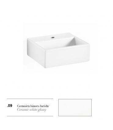 Washbasin wall mounted, Lineabeta, collection Quarelo, model 53706, with drain , ceramic, white