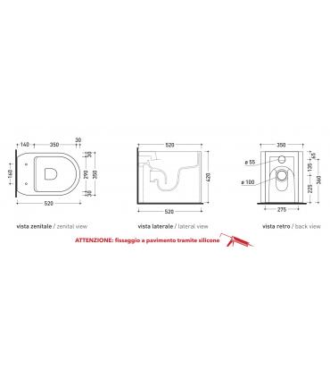 WC suspendu Ceramica Flaminia Astra Plus AS117GR go clean