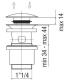 Push-button drain for wash-basin