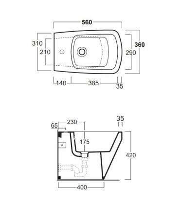 Floor mounted bidet Simas Baden Baden BB04