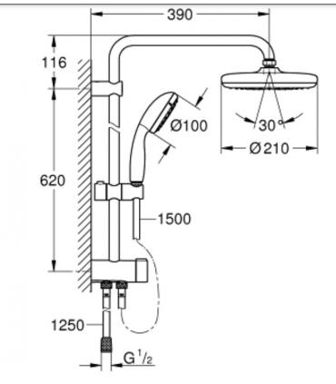 Colonna doccia ristrutturazione Grohe Tempesta