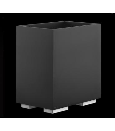 Black waste paper bin Gessi Rettangolo series art.20991