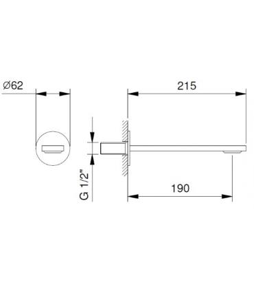 Spout for bathtub Fantini Venezia