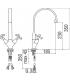 Robinet traditionnel pour cuisine bicommande Nobili Carlos Primero CP217