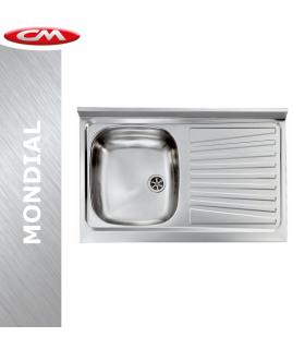 CM stainless steel sink, 1 bowl, 90x50 left