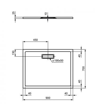 Piatto doccia rettangolare Ideal Standard Ultraflat New