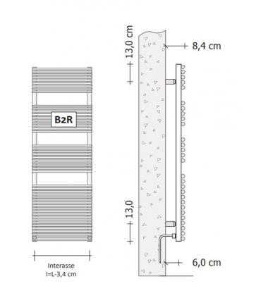 Sèche-serviettes en inox brossé Tubes Ixsteel