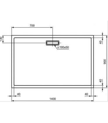 Piatto doccia rettangolare Ideal Standard Ultraflat New