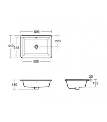 Lavabo da incasso squadrato Ideal Standard Strada