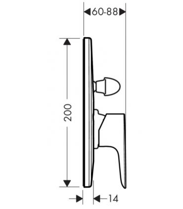 Hansgrohe Talis E 71476 shower mixer with diverter