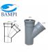 Pipe for discharge angle 87' HTEA Bampi, grey