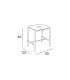 Stool with seat 35x33x46 cm collection Hotellerie Inda