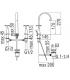 Batteria lavabo Nobili serie CARLOS PRIMERO a 3 fori  con aeratore