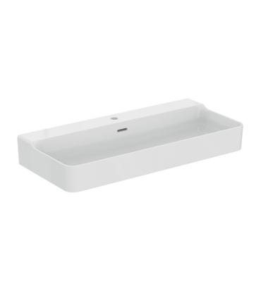 Lavabo da appoggio monoforo con troppopieno Ideal Standard Conca