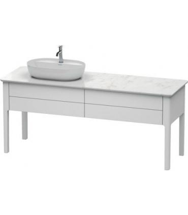 Base lavabo sur le sol pour lavabo à gauche, Duravit collection Luv 2 tiroirs