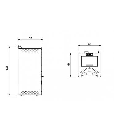 Italiana Camini Piro 2 Plus ductable pellet stove