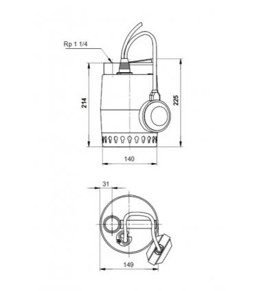 Pompe submersible Grundfos Unilift KP avec flotteur