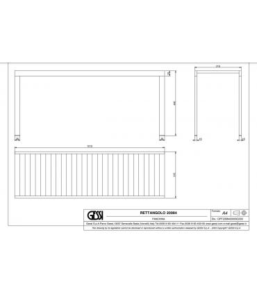 Panca in metallo Gessi serie Rettangolo 20984