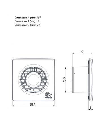 Aspiratore elicoidale per parete Vortice Punto Filo