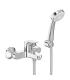 External bathtub mixer, ceramic Dolomite collection Base with hand shower