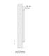 Tubes Basic 14 double vertical water radiator H.180 cm