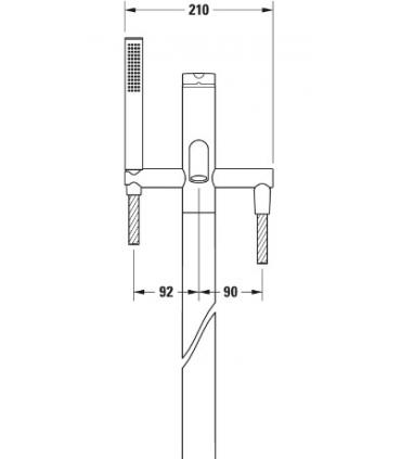 Mixer  bathtub  on the floor Duravit, series  C.1 only external part