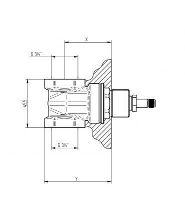 Built-in body for Bellosta gate valve item 035212