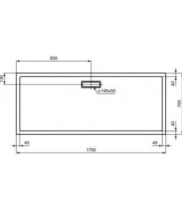 Ideal Standard Ultraflat New rectangular shower tray