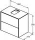 Mobile slim laccato 2 cassetti per lavabo Ideal Standard Conca