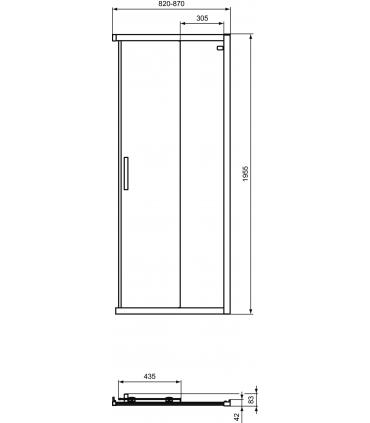 Corner shower enclosure (1 side only) Ideal Standard Connect 2