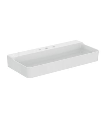 Lavabo tre fori senza troppopieno Ideal Standard Conca