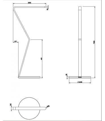 Floor lamp for washbasin, Gessi, Cono collection