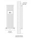 Double vertical water radiator Tubes Basic H.60