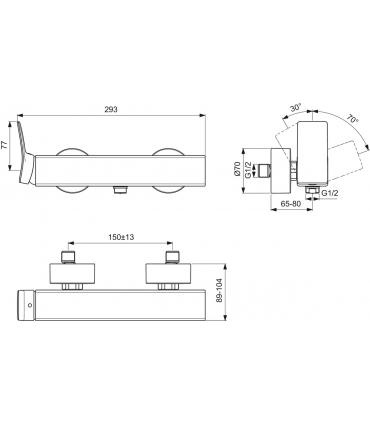 Miscelatore doccia esterno Ideal Standard Conca BC761