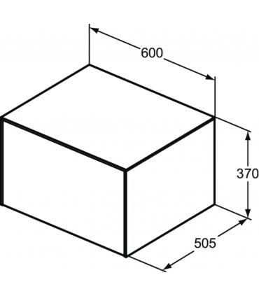 Meuble sous-vasque avec dessus de lavabo laqué Ideal Standard