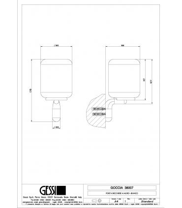 GESSI verre blanc collection Goccia art.38007