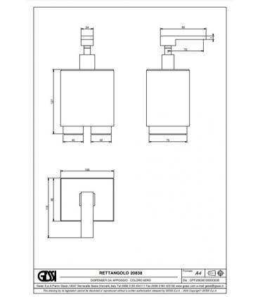 Dispenser porta sapone Gessi Rettangolo 28038 nero