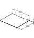 Plan de travail en grès Ideal Standard. Conca profondeur 50cm