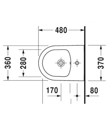 Bidet compatto Duravit series  Me by Starck