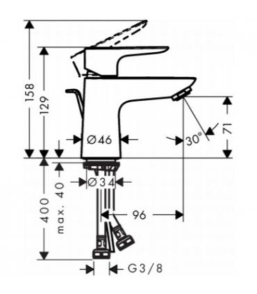Miscelatore lavabo Hansgrohe Talis E 71700