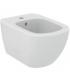 Ideal Standard single hole wall hung bidet Tesi series New art T3552, in matt white ceramic. Dimensions 36x53cm. To be completed