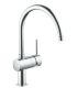 Mixer and round spout for sink Grohe collection Minta