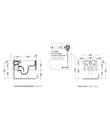 Wall-hung toilet Ceramica Flaminia Astra AS118G go clean