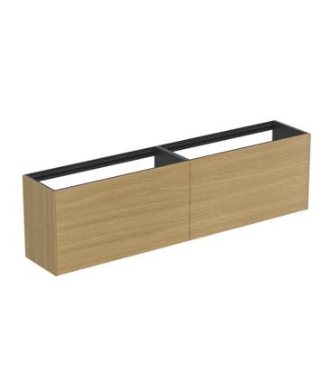 Ideal Standard 2-drawer slim veneered cabinet Conca without top