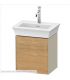 Mobile sottolavabo sospeso Duravit, serie White Tulip 4240L, con anta in Rovere Naturale