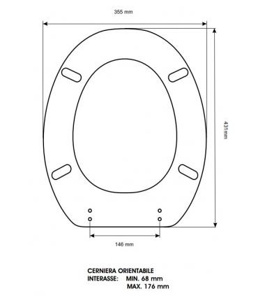 Toilet seat with normal closure Pozzi Ginori Aura