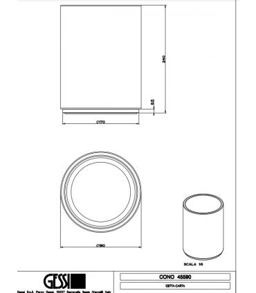 Gessi paper bin Cono collection art. 45590