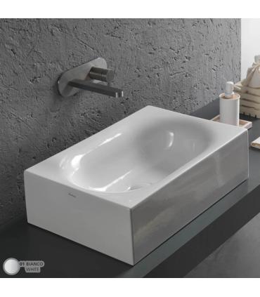 Lavabo d'appoggio Valley 60 cm senza fori senza troppopieno serie Vall