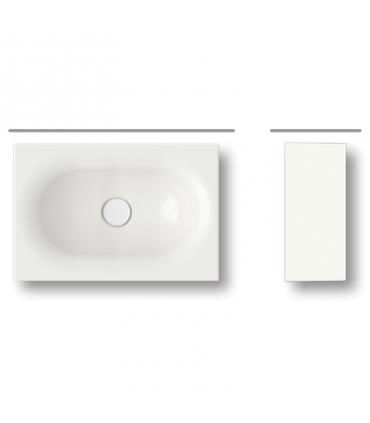 Lavabo d'appoggio Valley 60 cm senza fori senza troppopieno serie Vall