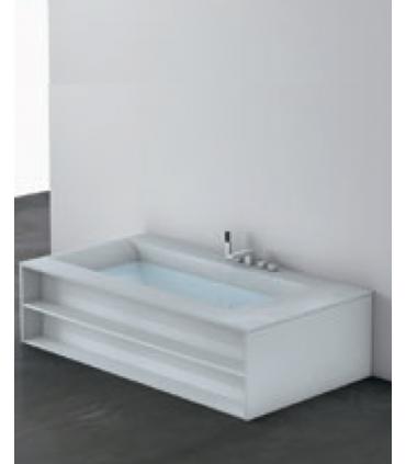 Baignoire  Sensual en matiere Corian blanc opaque sans robinet